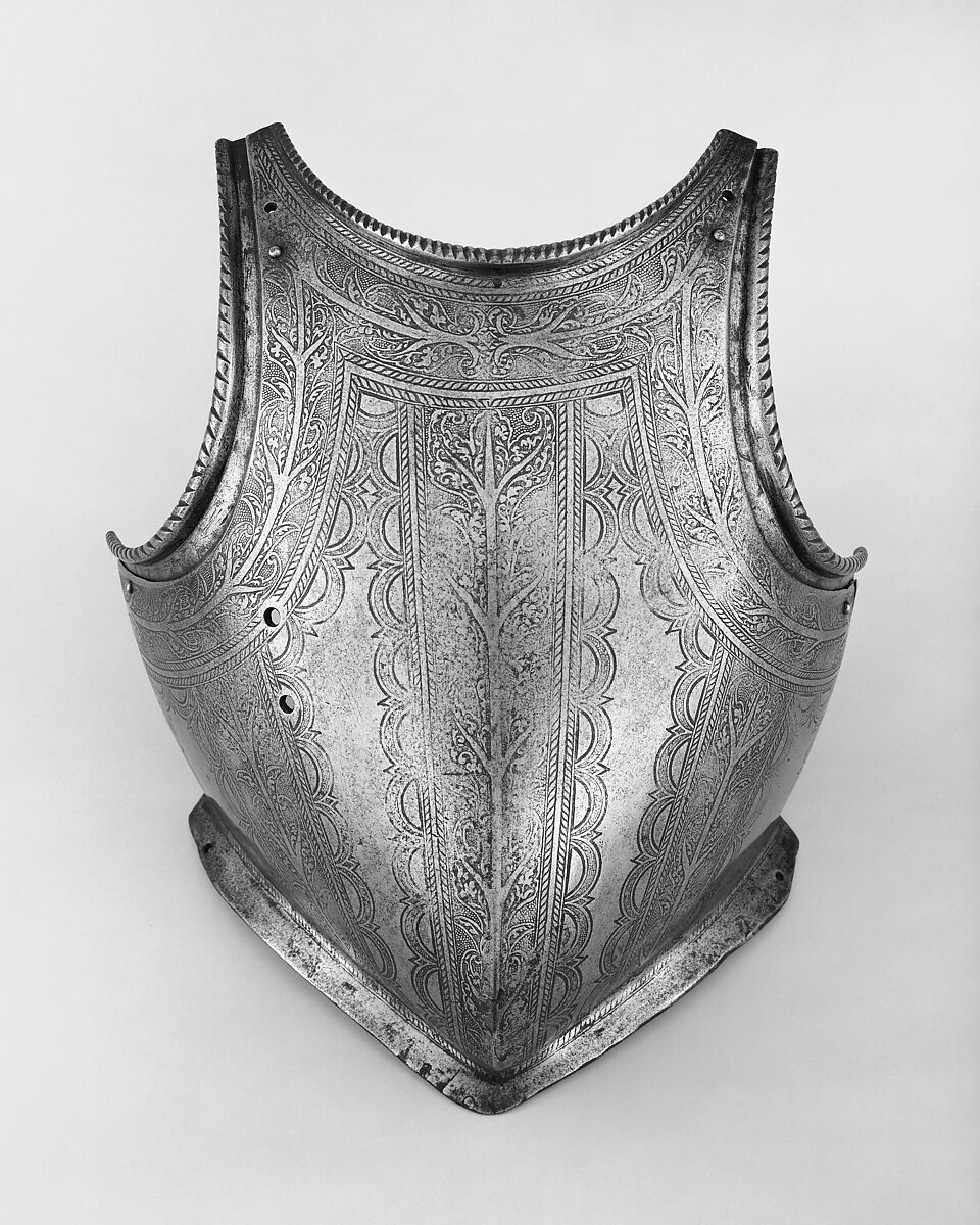 Cuirass, Steel, gold, Italian 