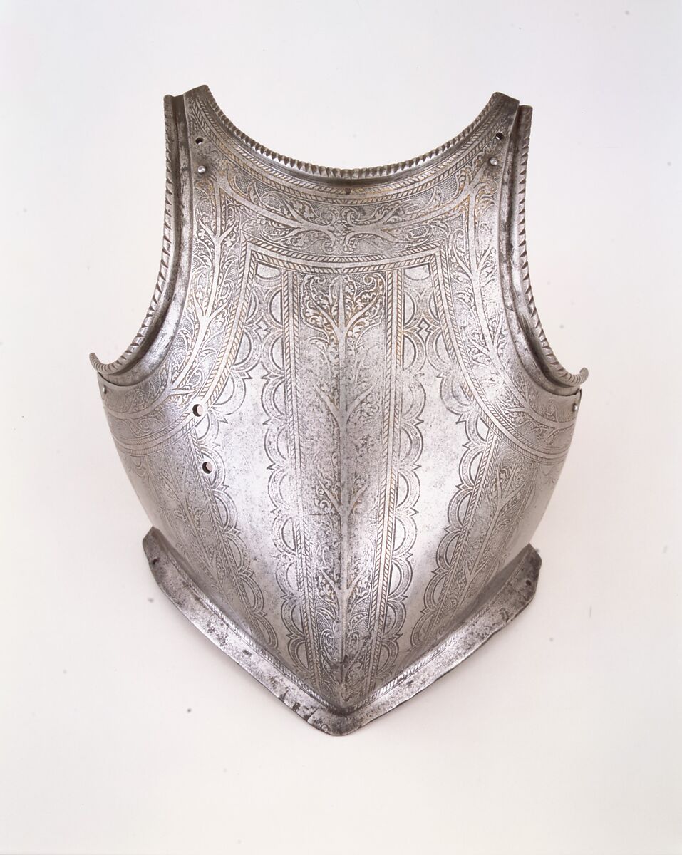 Cuirass, Steel, gold, Italian