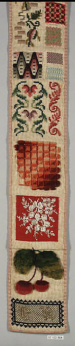 Sampler, Wool on canvas, probably Dutch