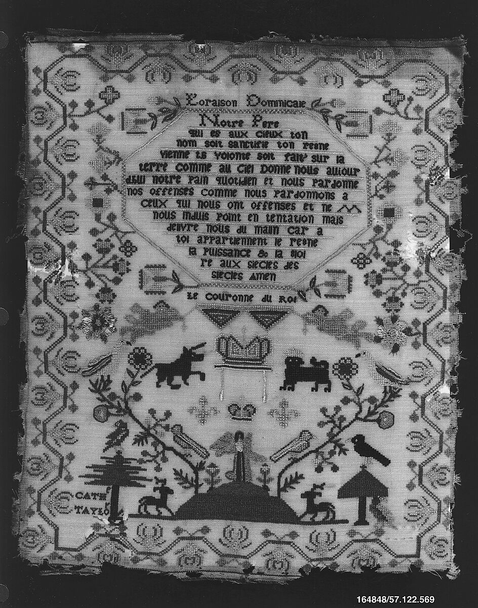Sampler, Wool, English or Scottish