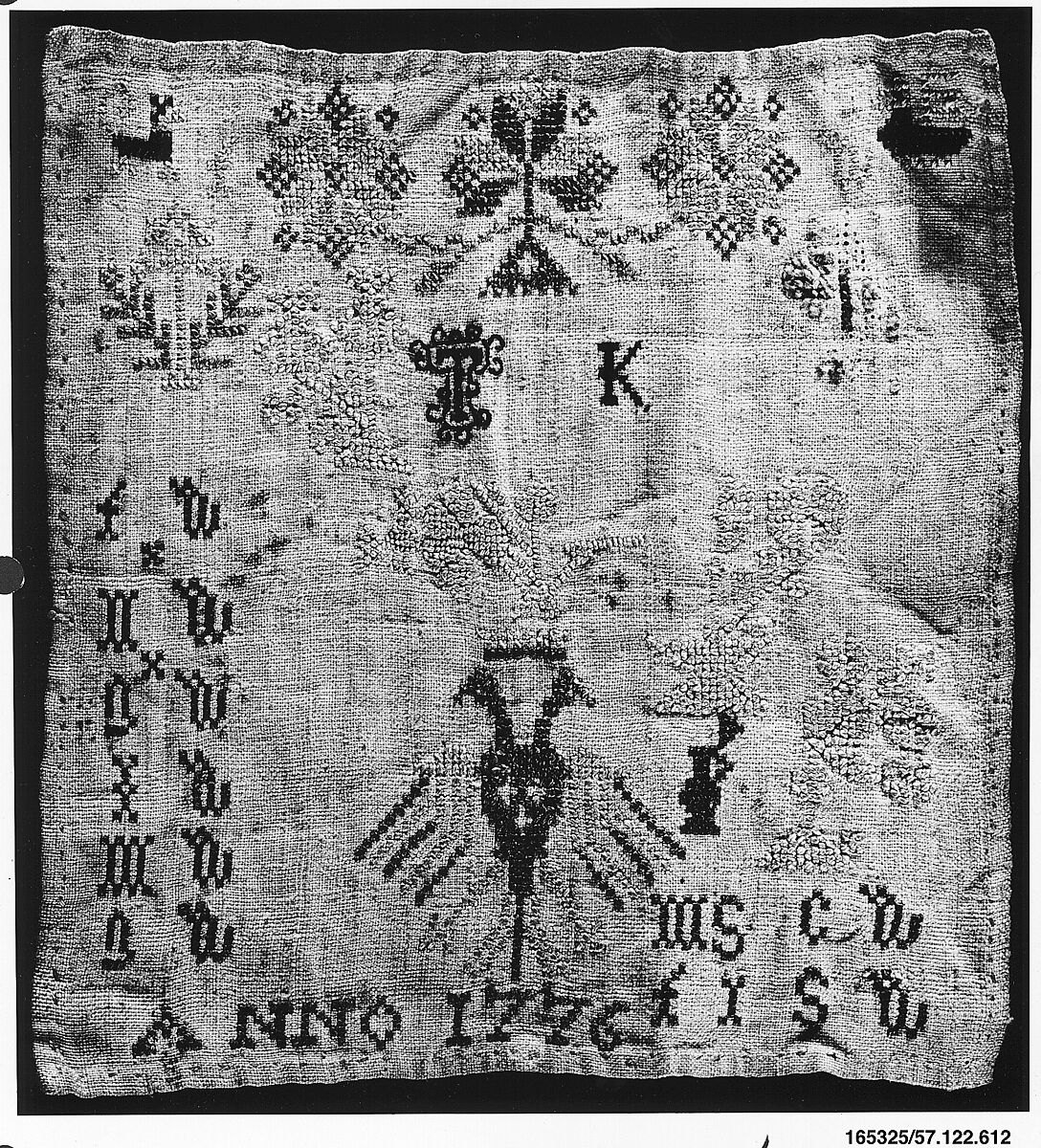 Sampler, Silk on linen, Dutch