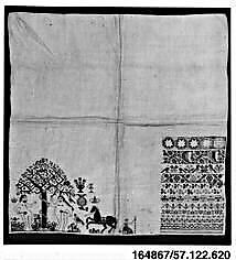 Sampler, Silk on linen, German 