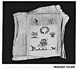 Sampler, Silk on linen, German 