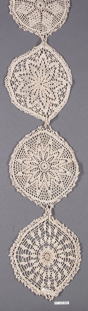 Sampler, Cotton, crochet, German
