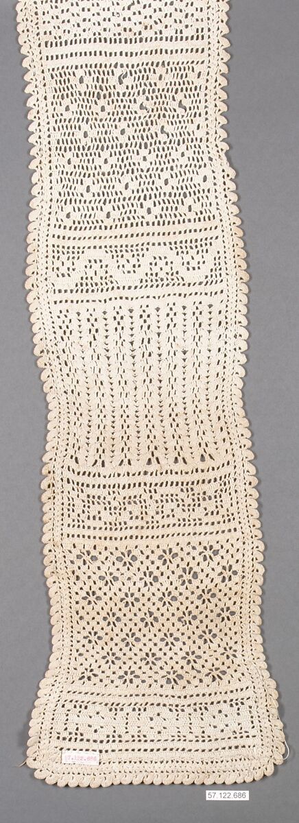 Sampler, Cotton, crochet, German