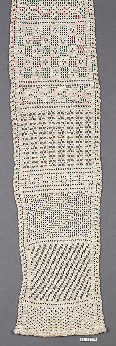 Sampler, Cotton, crochet, German 