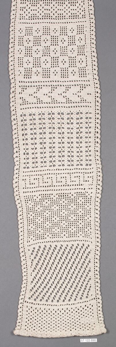 Sampler, Cotton, crochet, German
