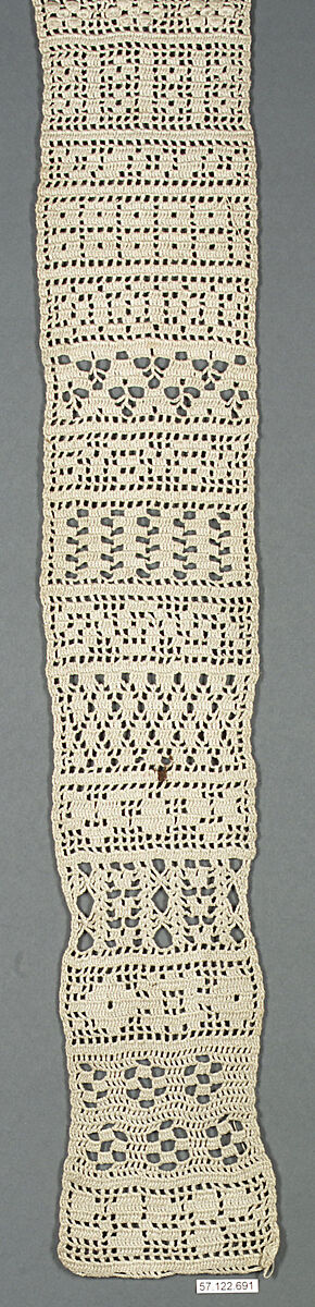 Sampler, Cotton, crochet, German 