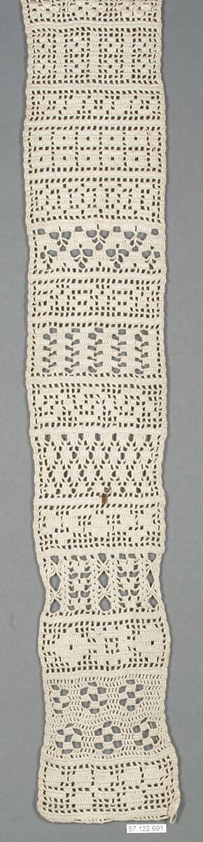 Sampler, Cotton, crochet, German