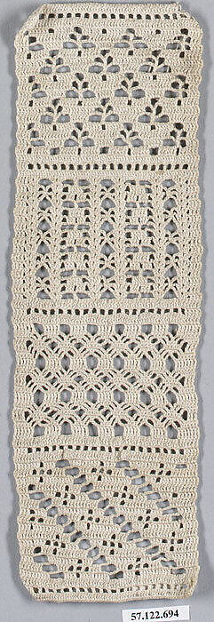 Sampler, Cotton, crochet, German 