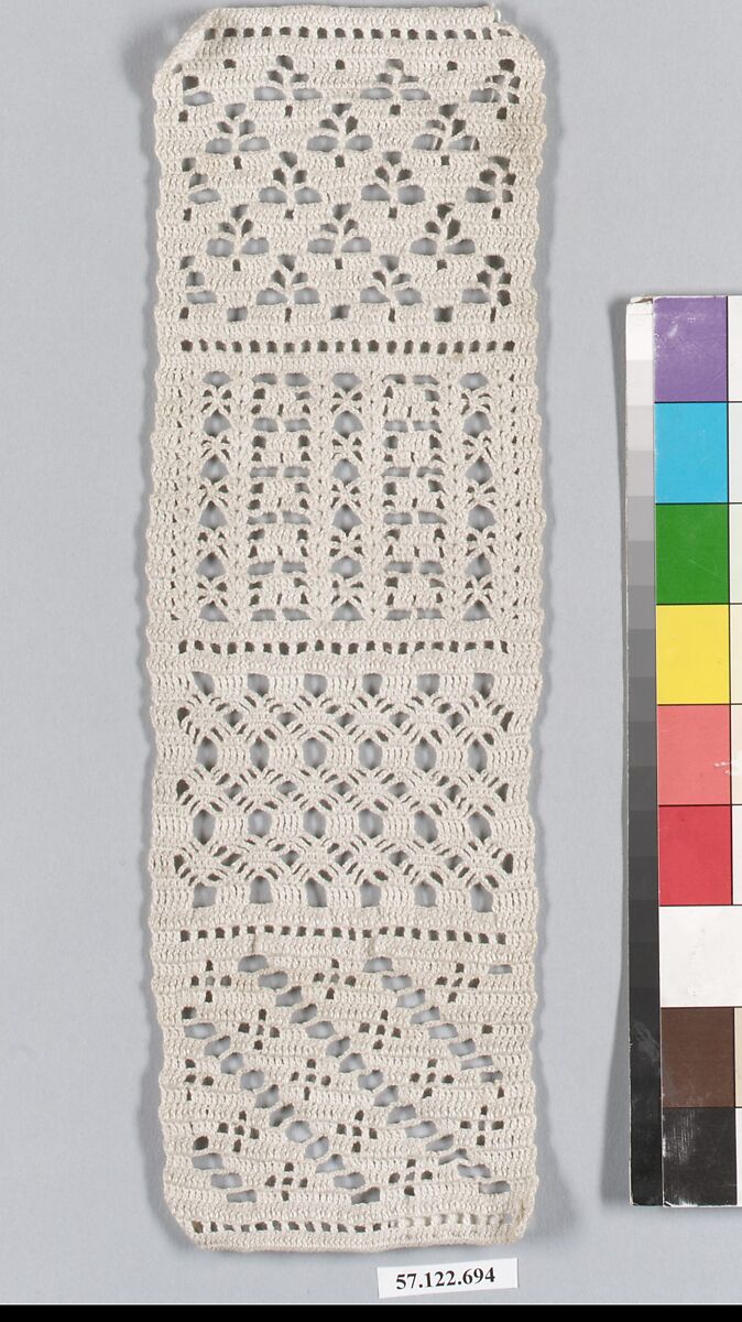 Sampler, Cotton, crochet, German