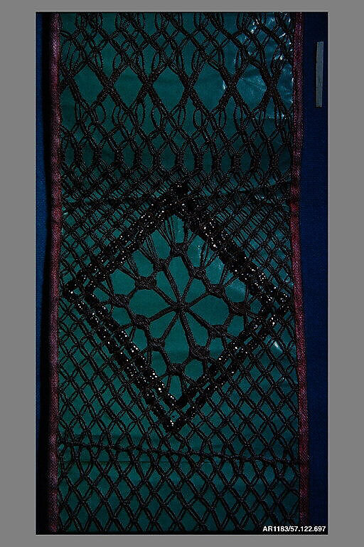 Sampler, Embroidered net, German