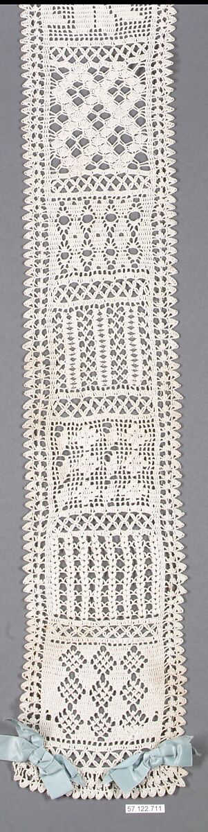 Sampler, Cotton, crochet, German