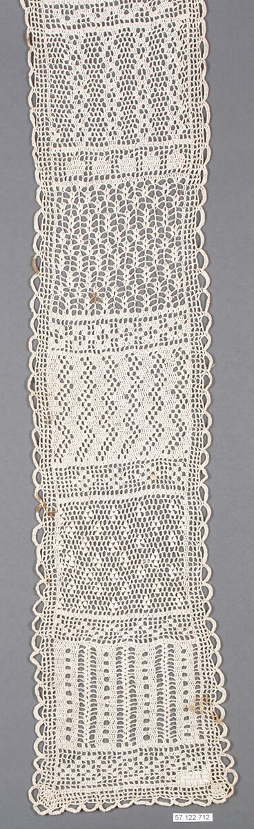 Sampler, Cotton, crochet, German