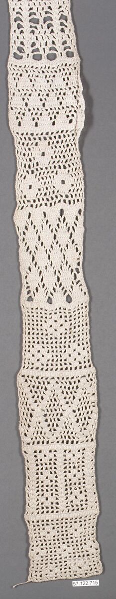 Sampler, Cotton, crochet, German