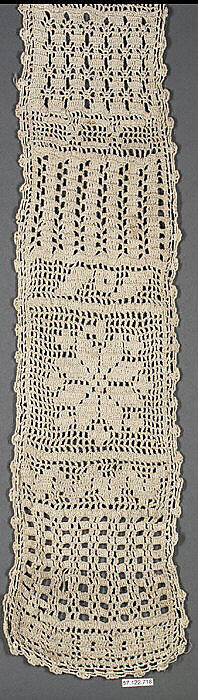 Sampler, Cotton, crochet, German 