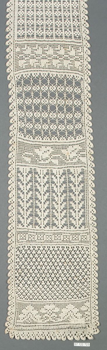 Sampler, Cotton, crochet, German