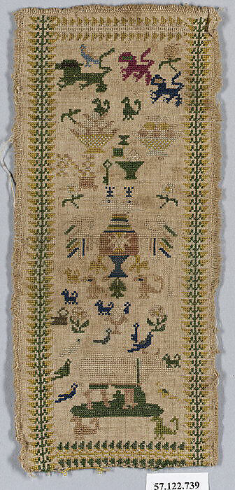 Sampler, Linen, Spanish 