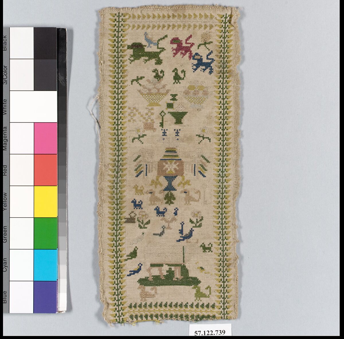 Sampler, Linen, Spanish
