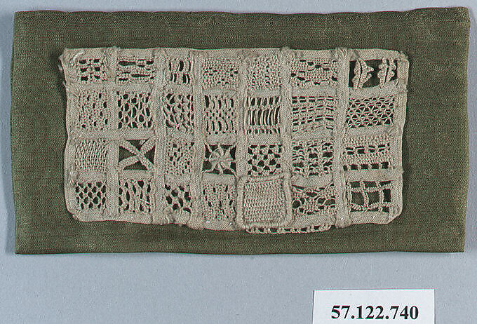 Sampler, Needle lace, British 