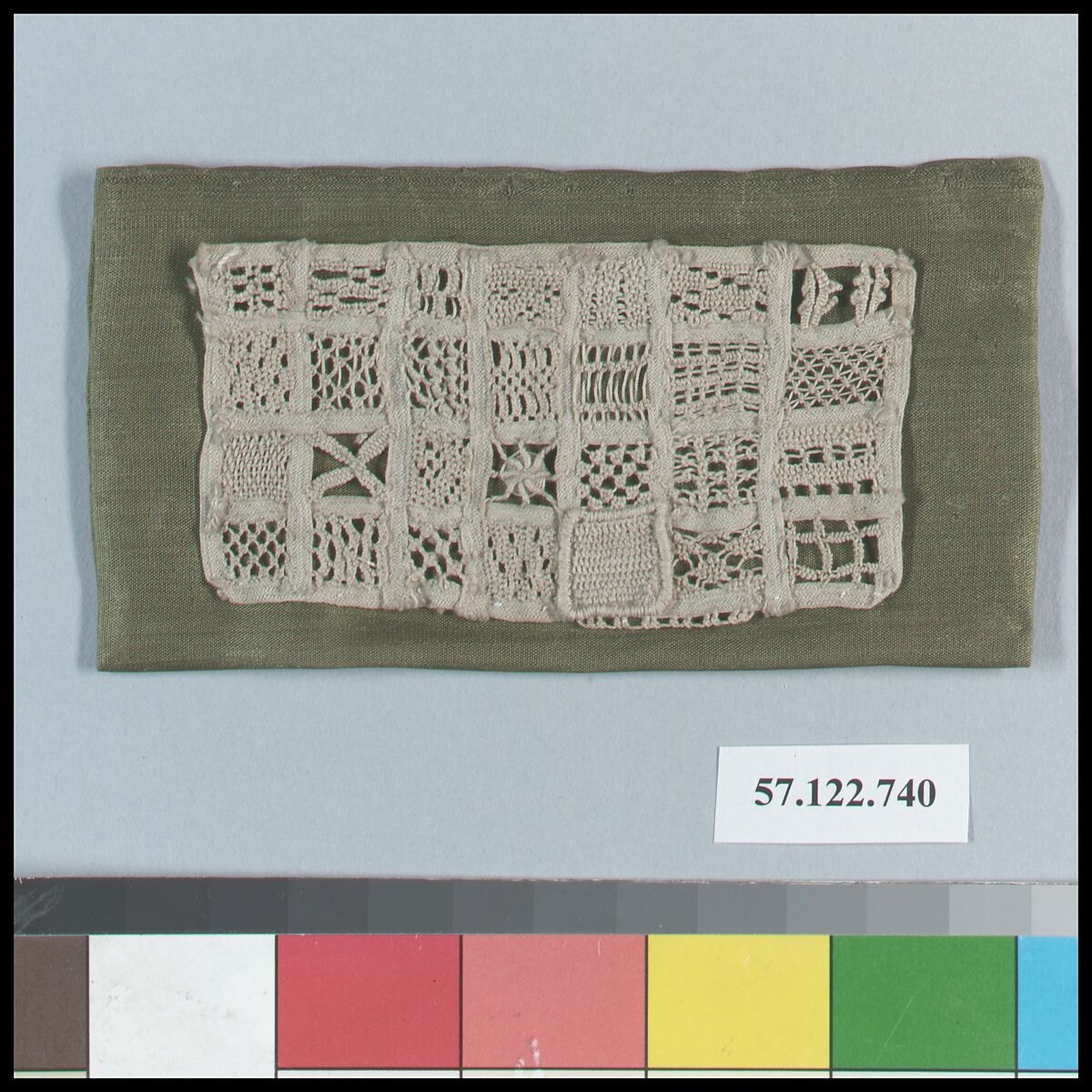 Sampler, Needle lace, British