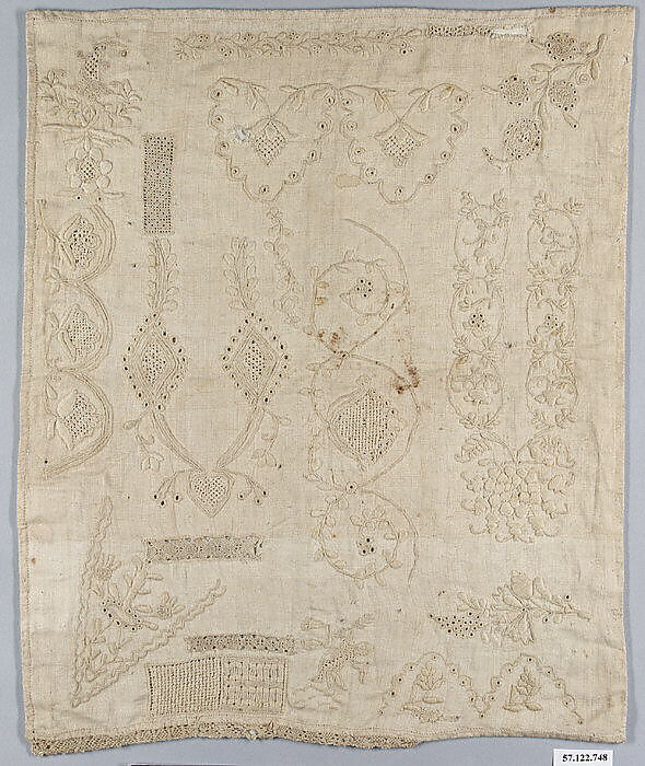 Sampler, Linen on linen, Swiss 