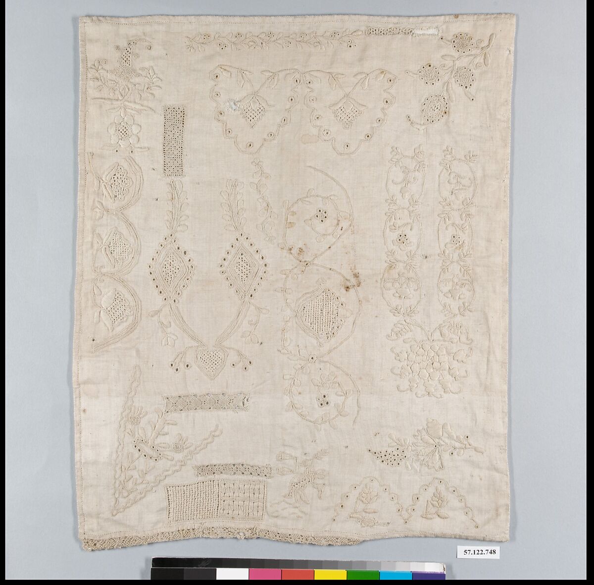 Sampler, Linen on linen, Swiss