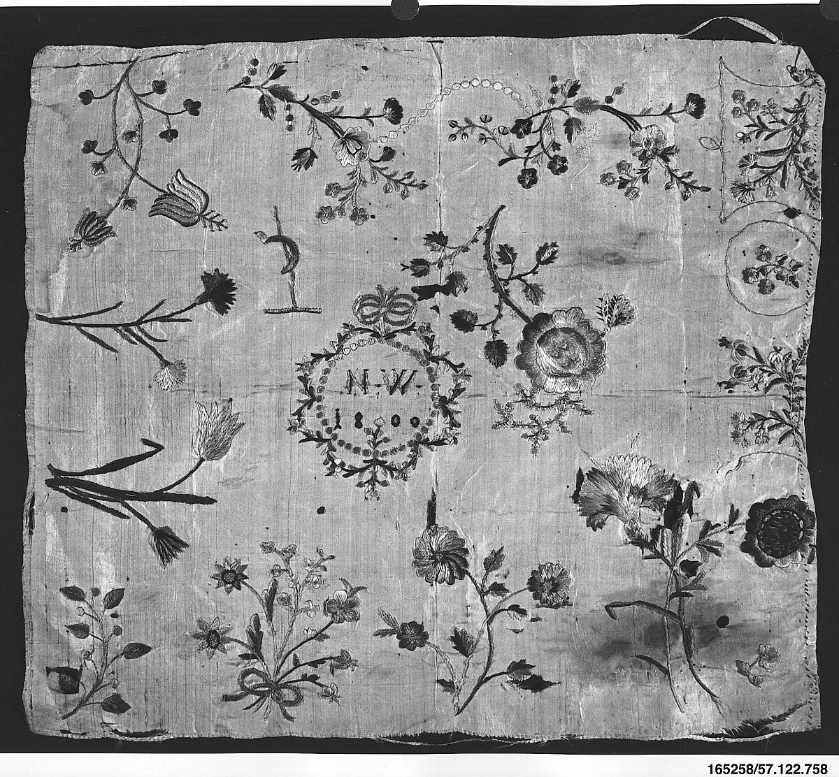 Sampler, Silk on silk  , Austrian 