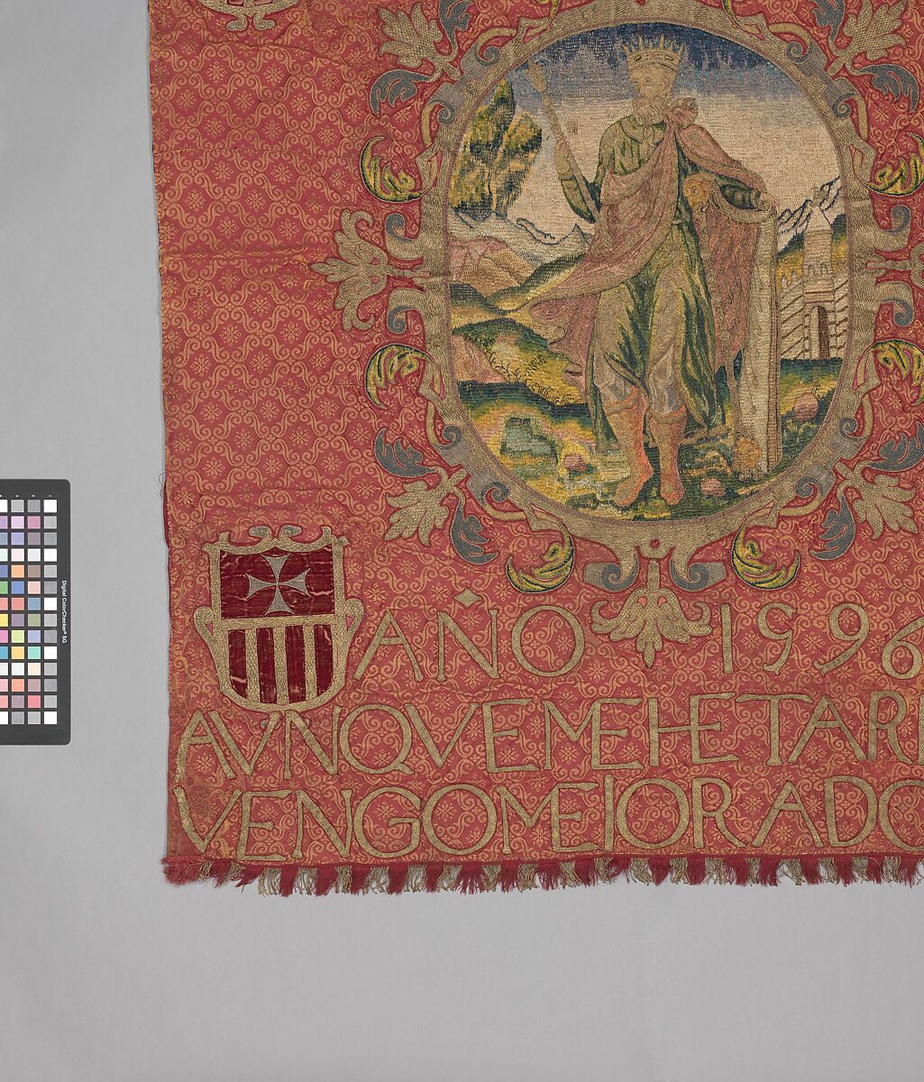 Banner, Silk and metal thread, Spanish