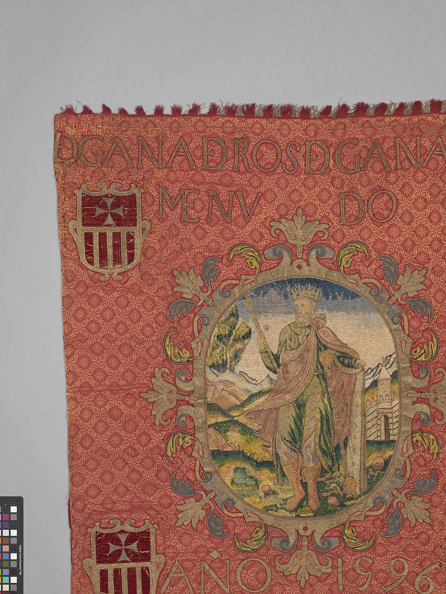 Banner, Silk and metal thread, Spanish