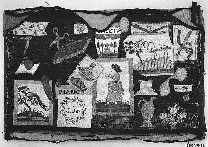 Panel, Glass beads, Spanish