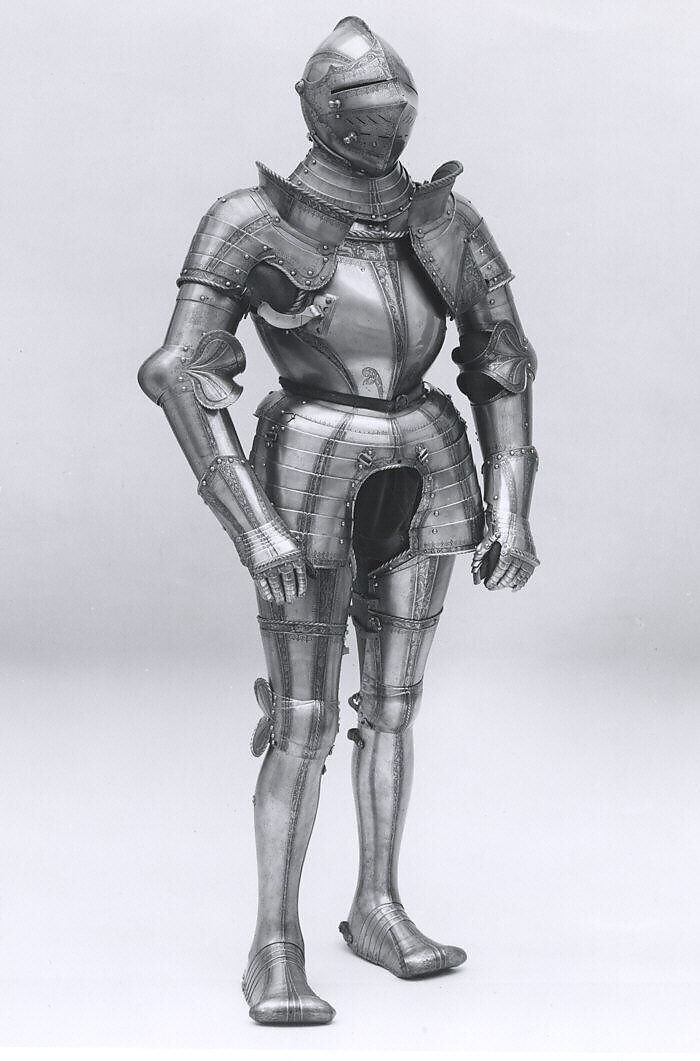 Armor for Man and Horse Presumably Made for Baron Pankraz von Freyberg (1508–1565), Wolfgang Grosschedel (German, Landshut, active ca. 1517–62), Steel; leather, copper alloy, textile, German, Landshut