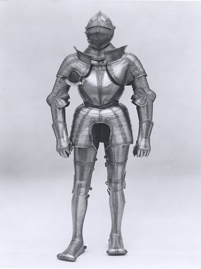 Armor for Man and Horse Presumably Made for Baron Pankraz von Freyberg (1508–1565), Wolfgang Grosschedel (German, Landshut, active ca. 1517–62), Steel; leather, copper alloy, textile, German, Landshut
