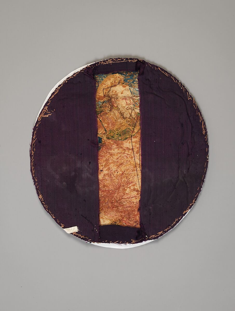 Saint Luke (one of four), Silk and metal thread on canvas, Italian or Spanish