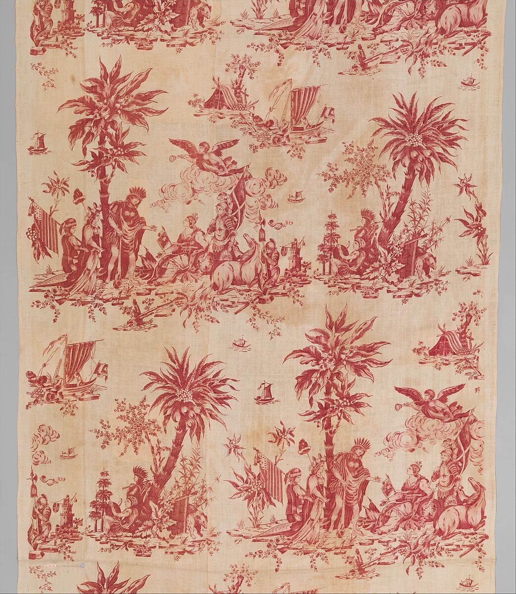 "America Paying Homage to France", Cotton, French 