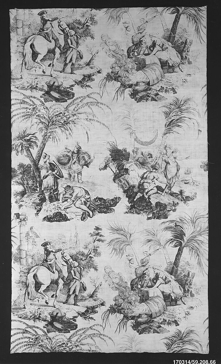 Panel, Cotton and linen, British