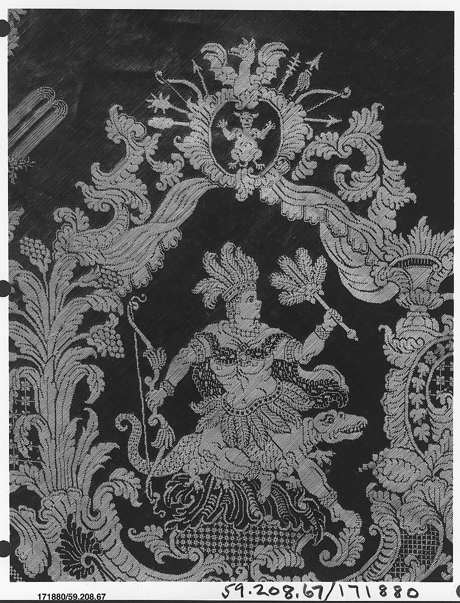 Banquet napkin, Silk and linen, German