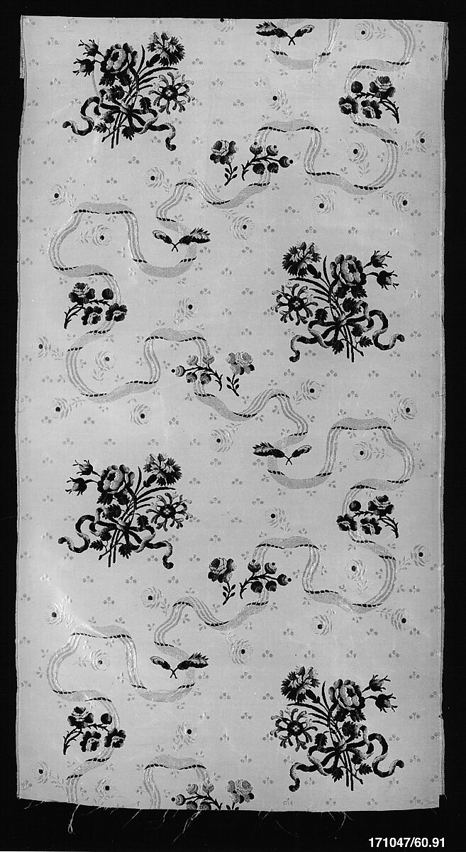 Skirt panel, Silk, British, London, Spitalfields