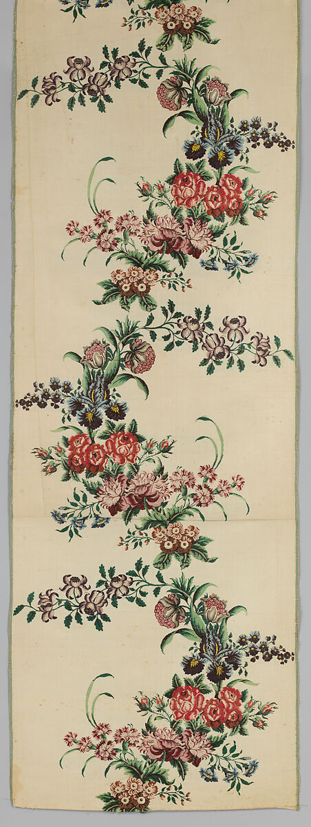 Panel, Silk, British, London, Spitalfields 