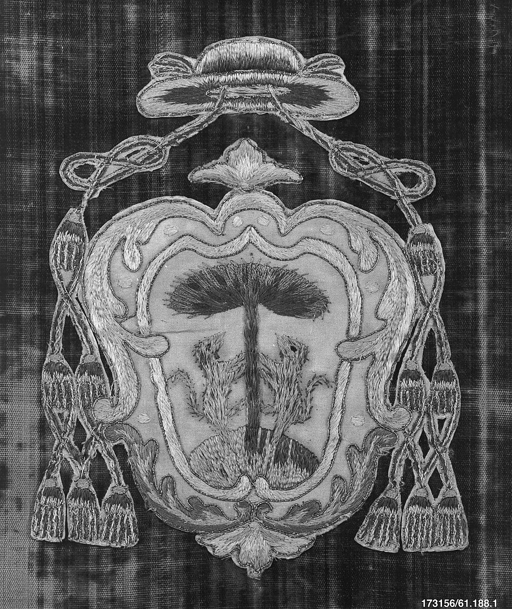 Coat of arms, Silk and metal thread, Spanish 