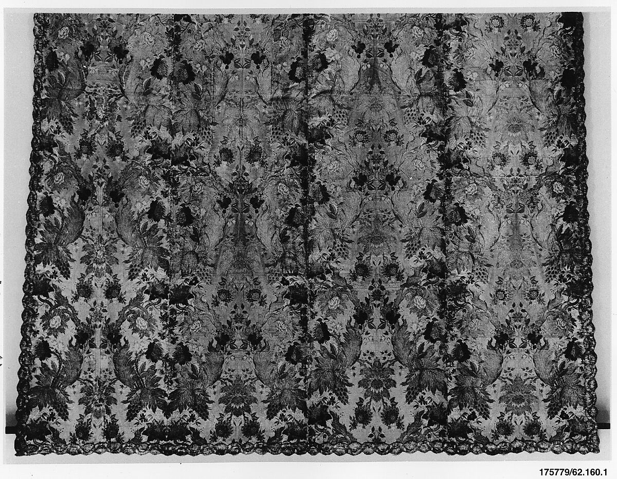 Panel, Silk and metal thread, Italian 