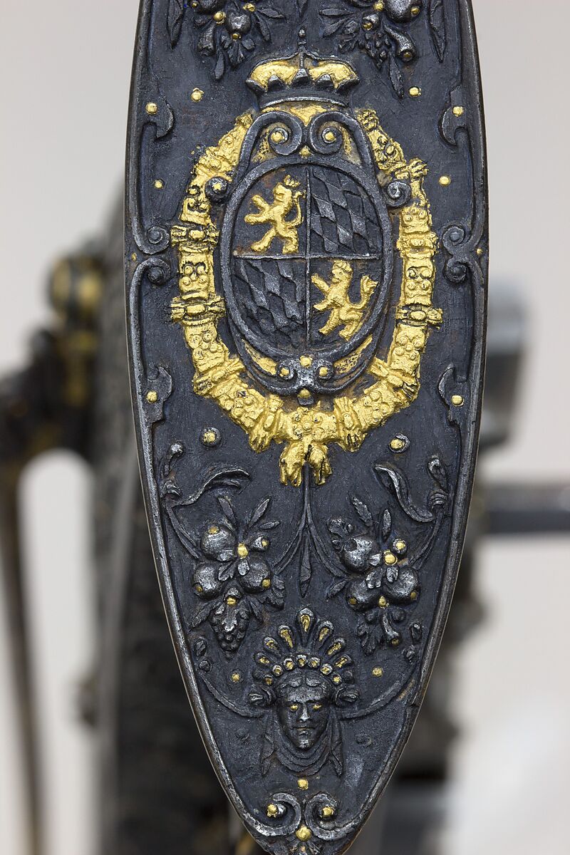 Wheellock Pistol Made for Maximilian I of Bavaria (1573–1651), Emanuel Sadeler (German, Munich, active 1594–1610), Steel, gold, German, Munich
