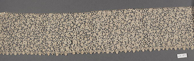 Border, Needle lace, Italian, Venice 