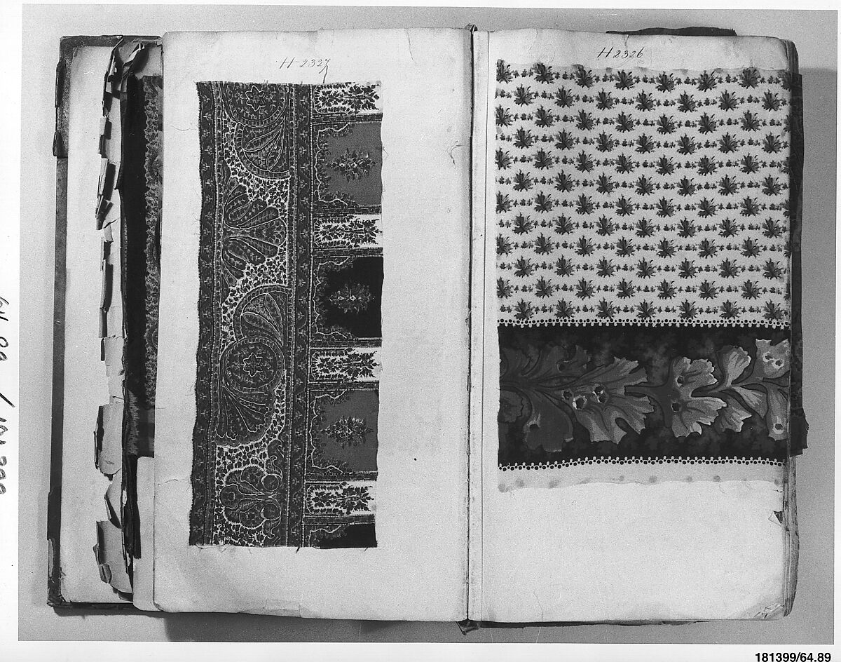 Textile Sample Book, Wool, cotton, paper, parchment, leather, British 