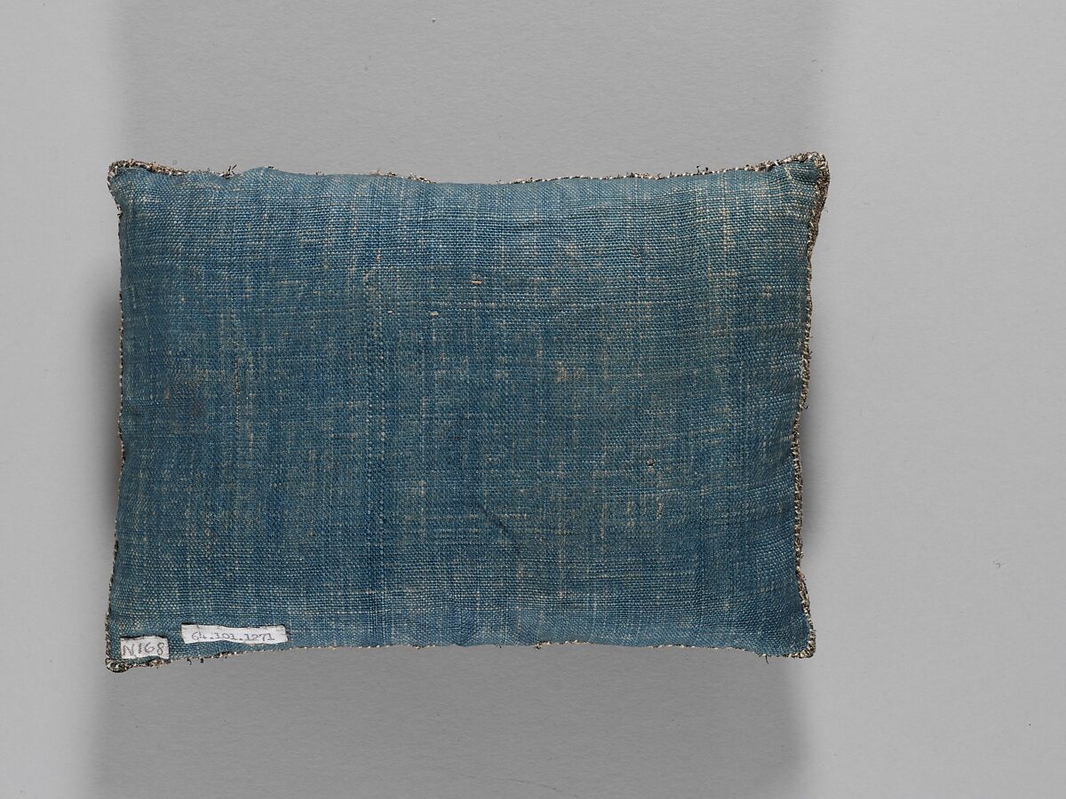 Cushion with Solomon and Sheba, Canvas worked with silk and metal thread, seed pearls; tent, Gobelin, and couching stitches, British