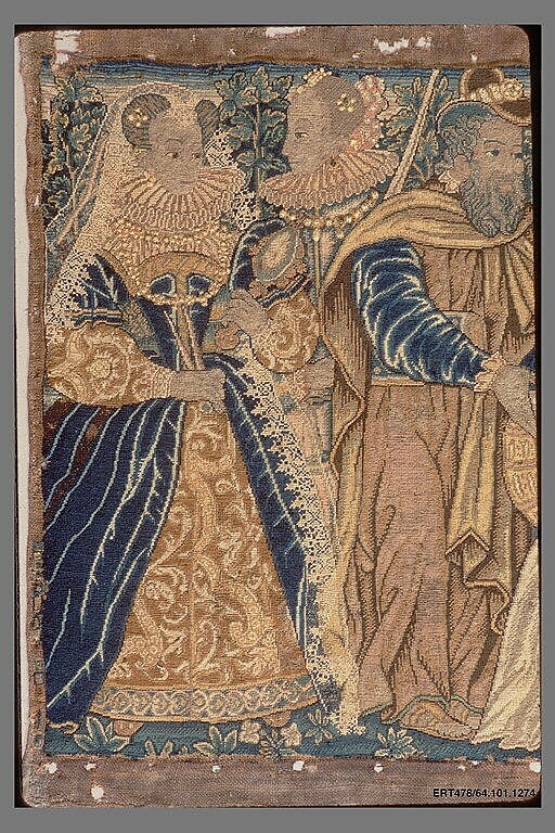 Valance, Canvas worked with wool and silk thread; tent and satin stitches, probably British