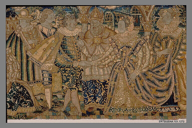 Valance, Wool and silk on canvas, British