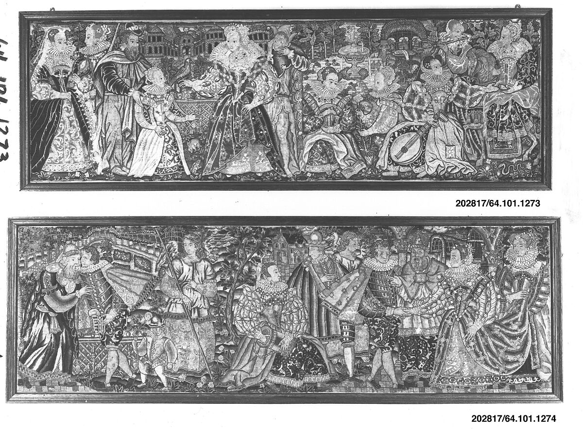 Valance, Wool and silk on canvas, British