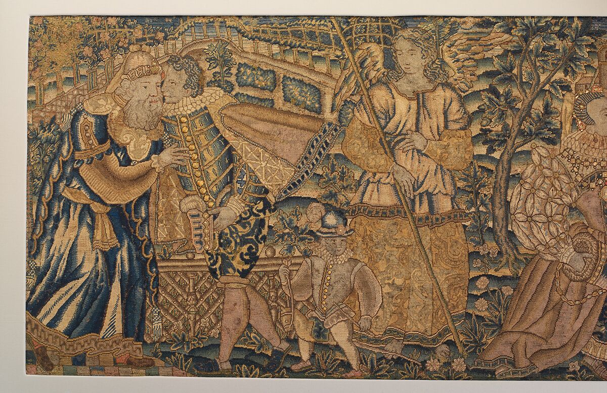 Valance, Wool and silk on canvas, British