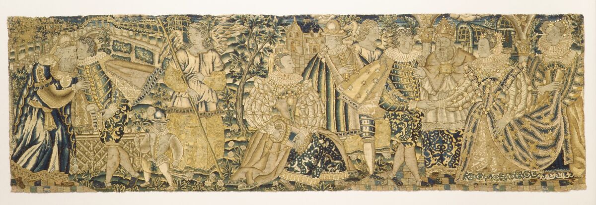 Valance, Wool and silk on canvas, British